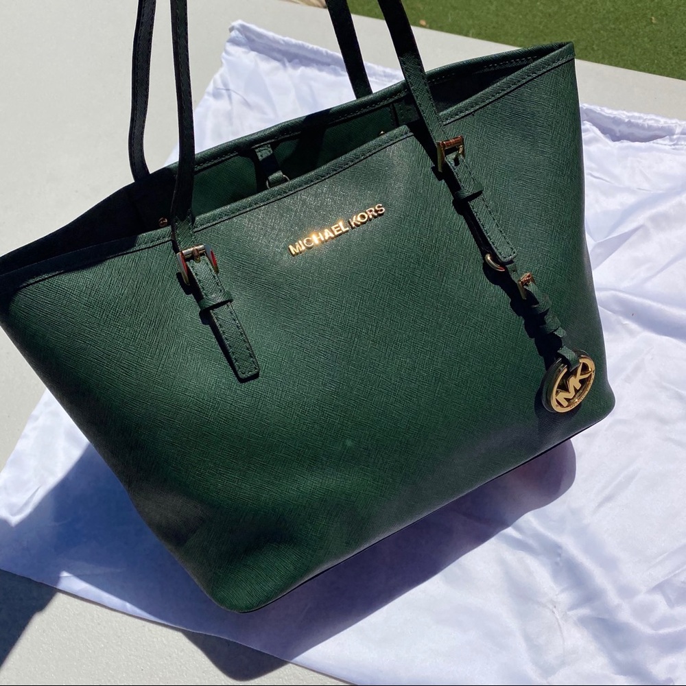 Green Michael Kors purse